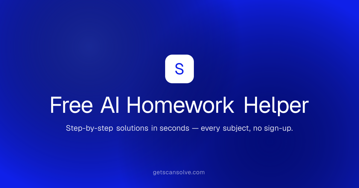 Free AI Homework Helper — Step-by-Step Solutions