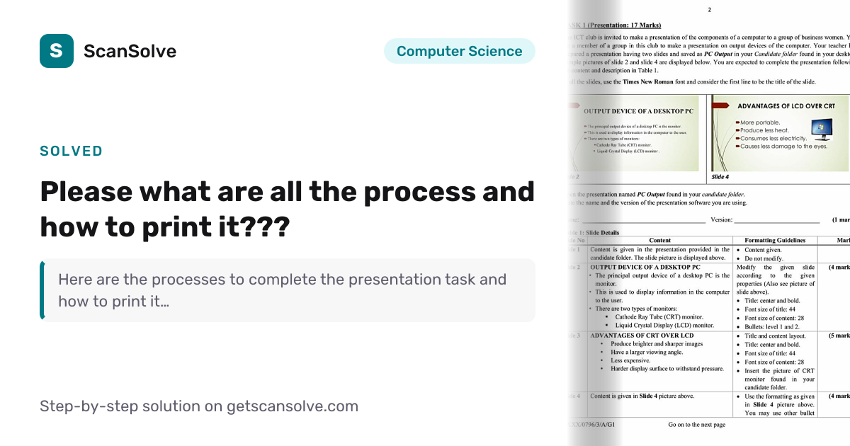 Solved: Please what are all the pro… | Computer Science | ScanSolve