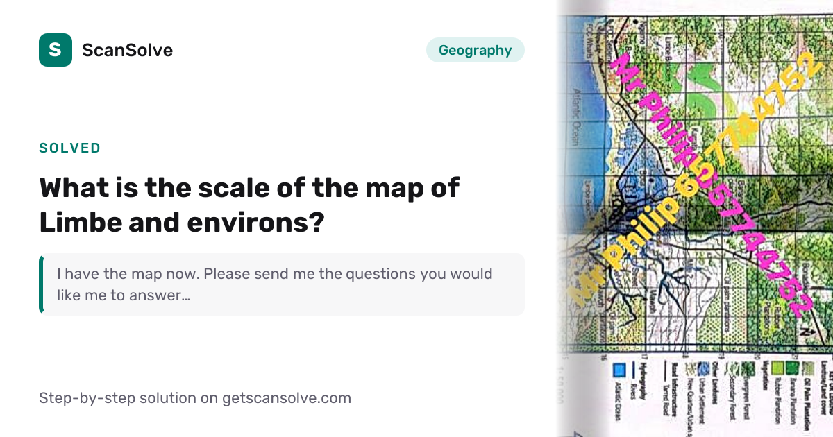 Solved: What is the scale of the map of Li… | Geography | ScanSolve