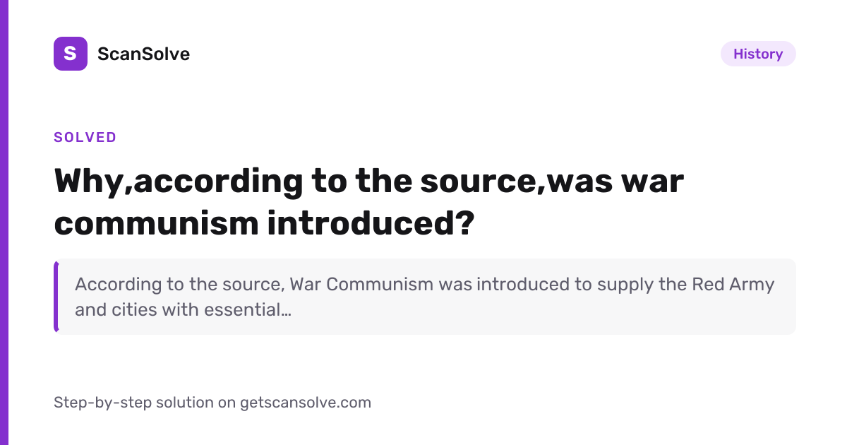 Solved: Why,according to the source,was war… | History | ScanSolve