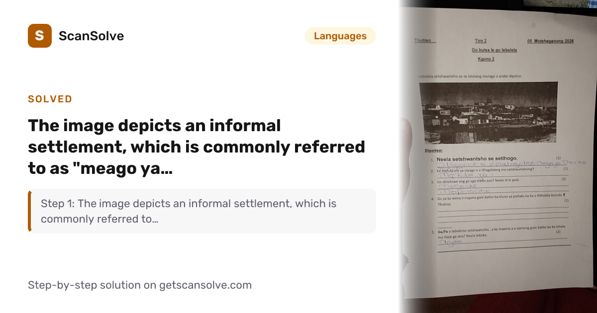 Solved: The image depicts an informal sett… | Languages | ScanSolve