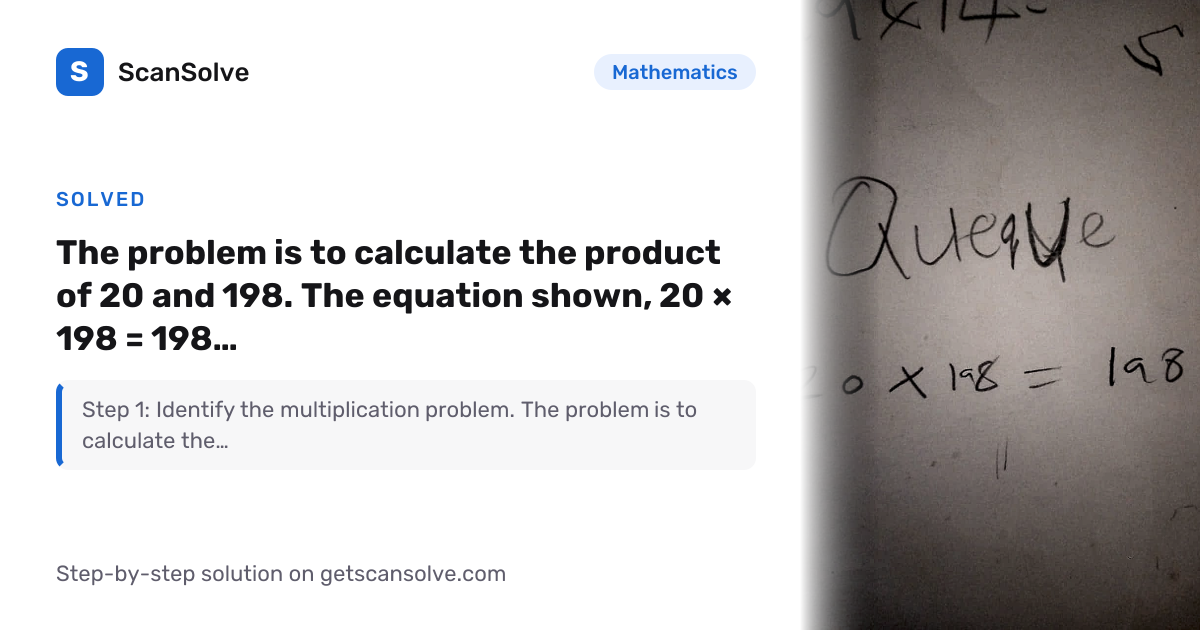 Solved: The problem is to calculate the… | Mathematics | ScanSolve