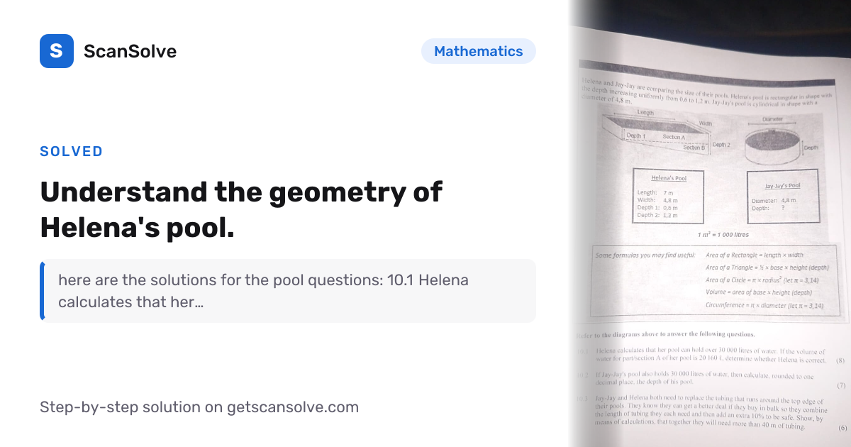 Solved: Understand the geometry of Helen… | Mathematics | ScanSolve