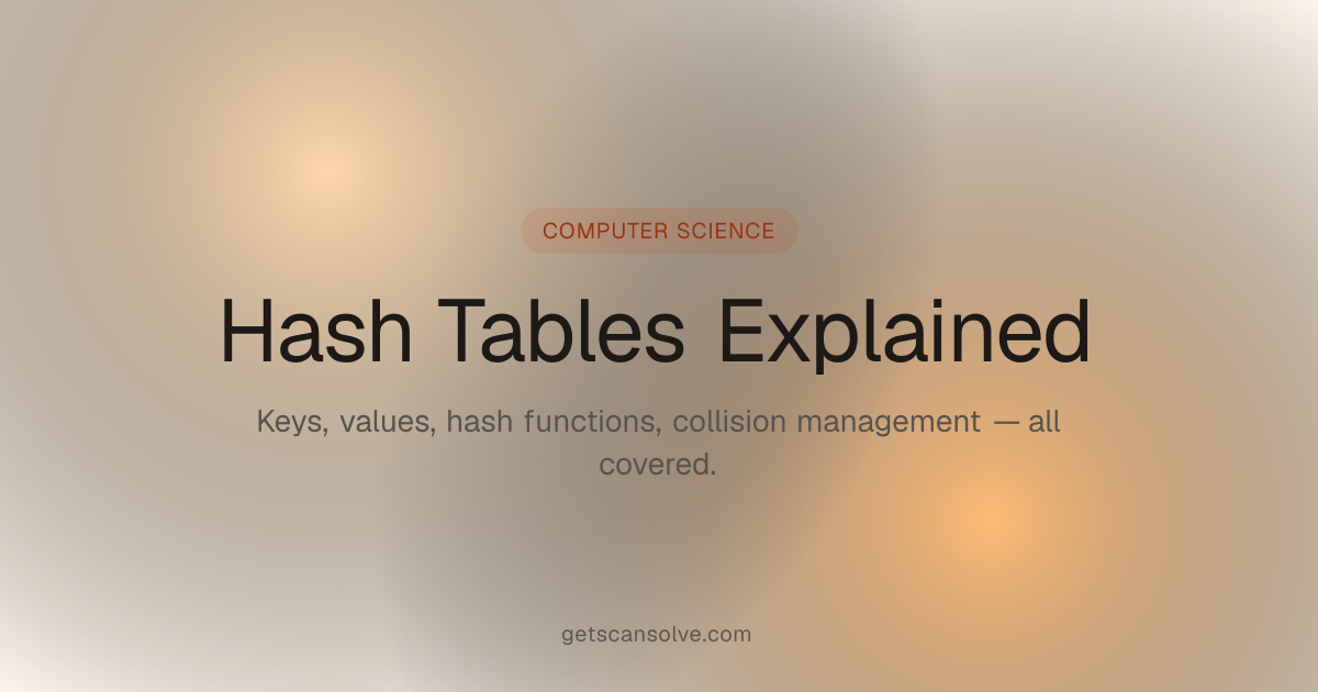Implement Hash Tables — Step-by-Step (Free) | ScanSolve