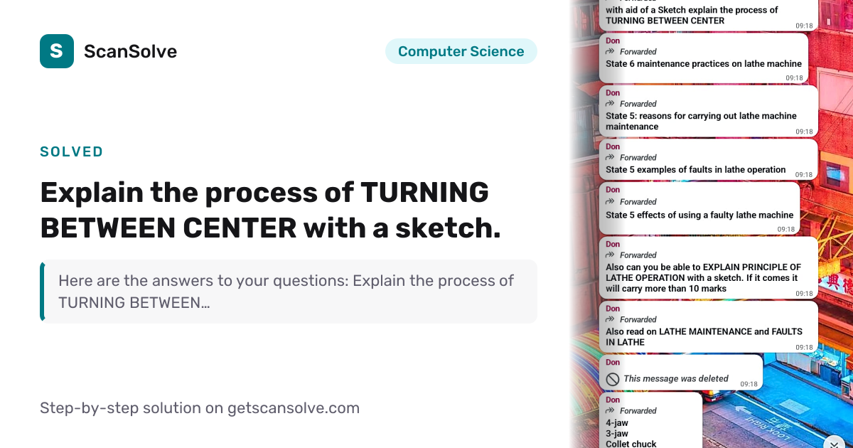 Solved: Explain the process of TURN… | Computer Science | ScanSolve