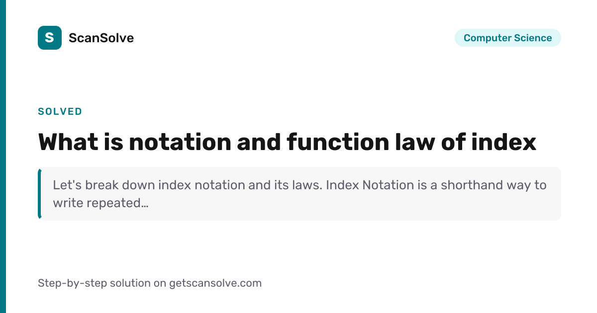Solved: What is notation and functi… | Computer Science | ScanSolve