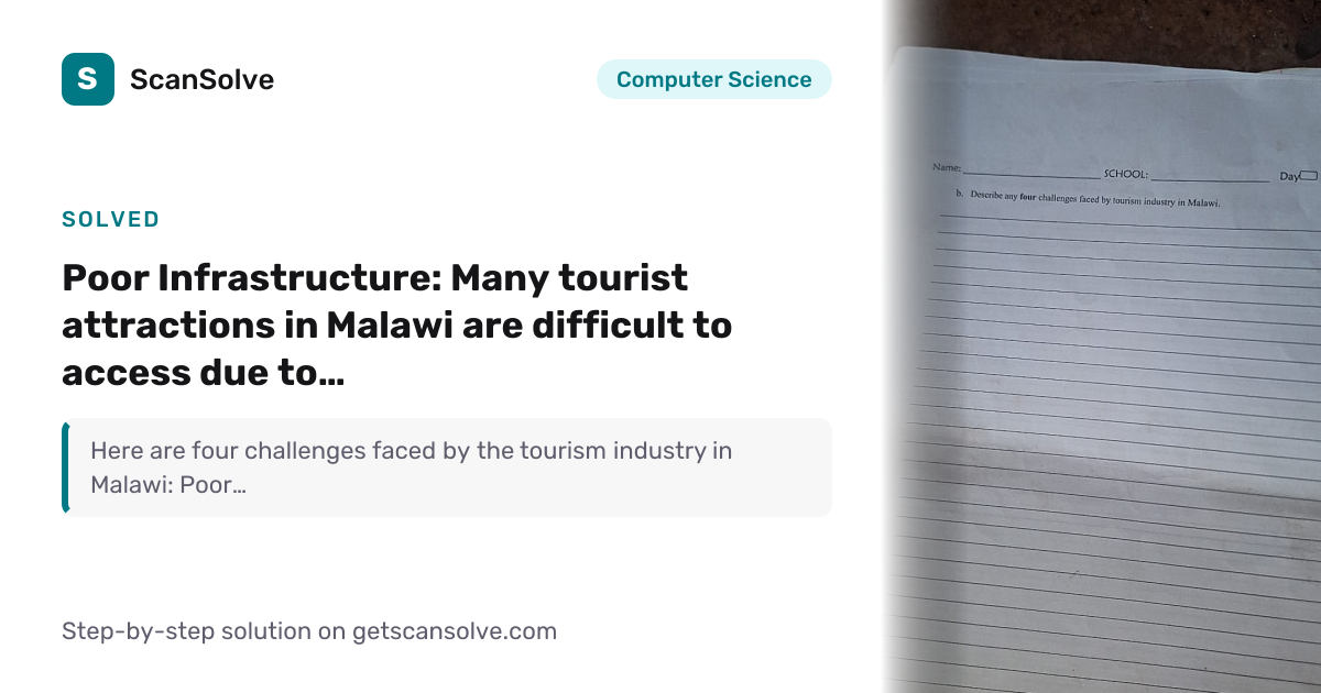 Solved: Poor Infrastructure:** Many… | Computer Science | ScanSolve