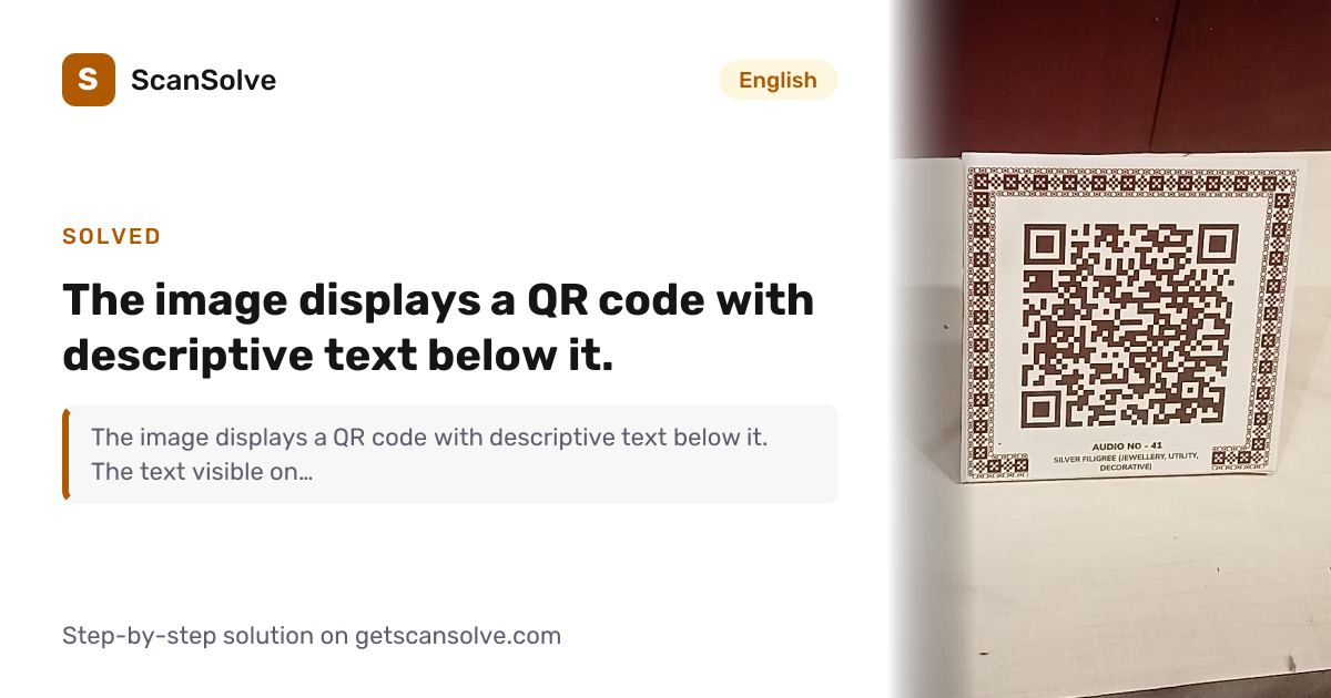 English: The image displays a QR code with descriptive text below it ...