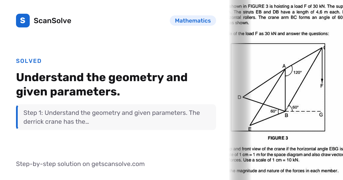 Solved: Understand the geometry and give… | Mathematics | ScanSolve