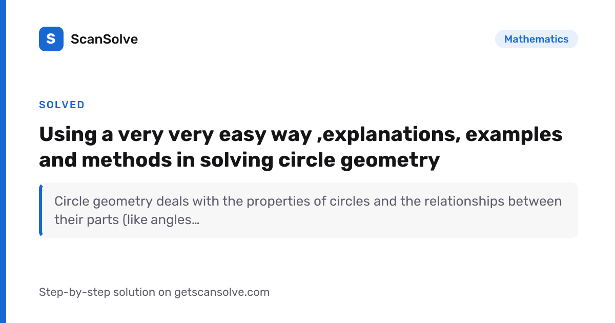 Solved: Using a very very easy way ,expl… | Mathematics | ScanSolve